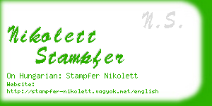 nikolett stampfer business card